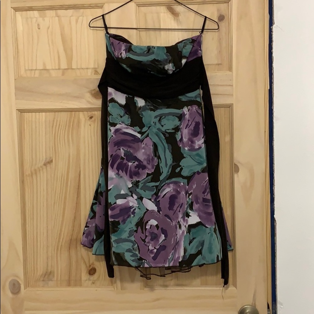 Strapless floral dress